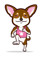 Chihuahua is a running dog mascot