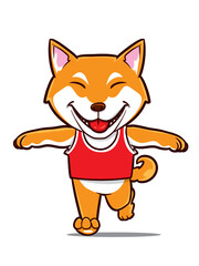 Shiba is a running dog mascot