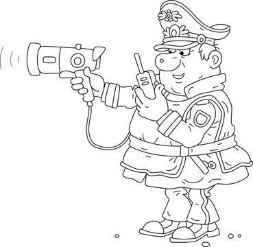 traffic policeman drawing