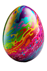 colourful easter egg.  Generative AI picture.