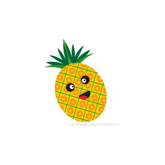 cute pineapple fruit illustration