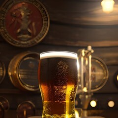 beer glass by Generative AI technology