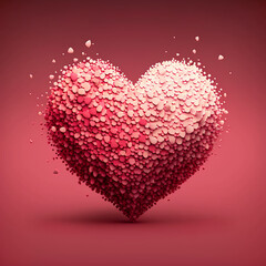 Big heart made of small hearts