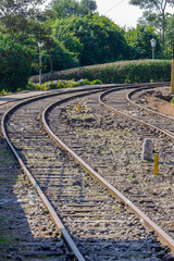 Train tracks on a curve in Minas Geraes, Brazil