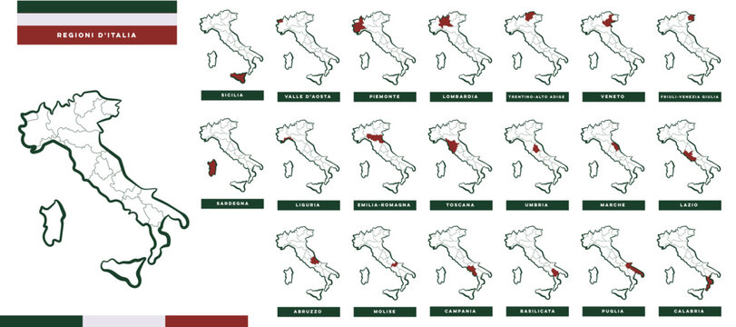 R&eacute;gions d'Italie