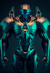 Robot. Futuristic interpretation Future 2025. Virtual reality. My Collection. Illustration.