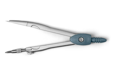 School colored stationery supplies, compass