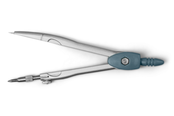 School colored stationery supplies, compass