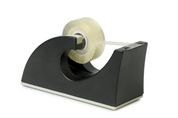 black tape dispenser isolated