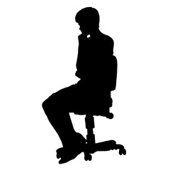 Vector silhouettes of women. Woman portrait shape. Black color on isolated white background. Graphic illustration. EPS10.