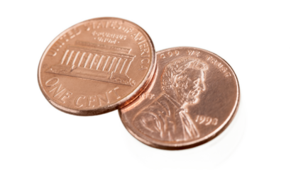 Two penny currency money coin