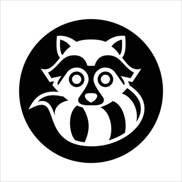 Circle Skunk Head Cute Little Animal Nature Logo