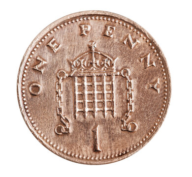 British one Pence Coin money