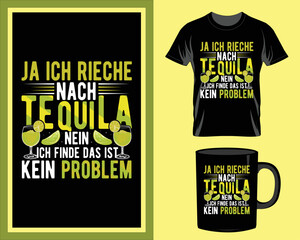 German quote t-shirt and mug design vector for the print item