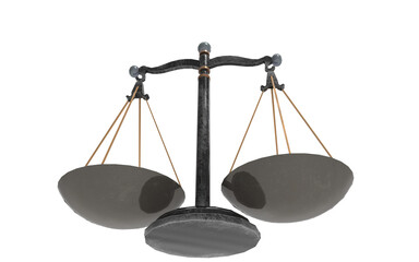 scales of justice in black on a white background