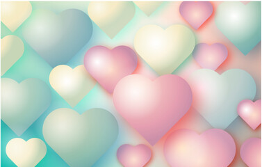 Colorido amor patrón ornamental con corazones. Seamless doodle background. 100% vector editable.