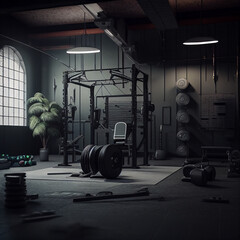 Detailed Fitness Equipment for Working Out In a Vibrant Environment And Background
