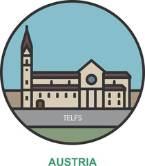 Telfs. Cities and towns in Austria