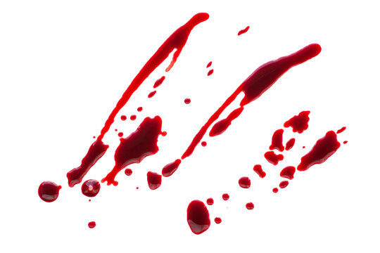 Blood drops isolated. Png with transparency