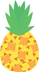 Pineapple icon cartoon vector. Tropical food. Summer diet