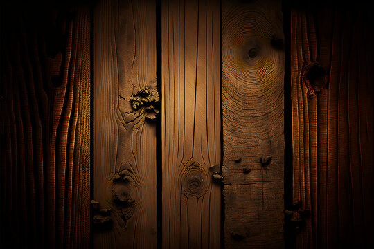 Wooden Background, Generative AI