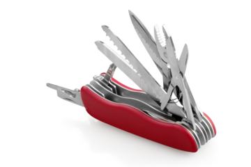 All Purpose Knife Red White Background