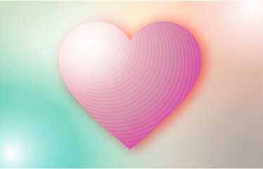vector abstract background heart in the center, day of lovers