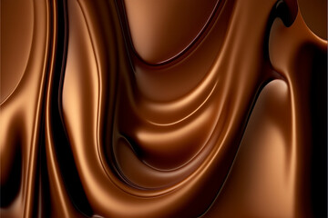 melted chocolate background, wavy chocolate texture