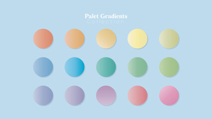Pastel Bright vibrant set of gradients background