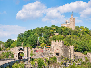 Veliko Tarnovo, Bulgaria - August 2022: View with the Eastern Orthodox Ascension Cathedral located in the famous medieval fortress Tsarevets © Cristi