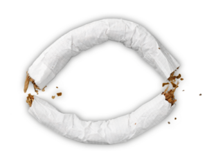 STOP smoking, letters made from cigarettes