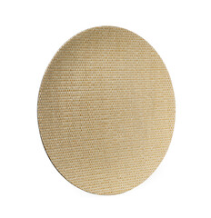 Round wicker decor element isolated on white