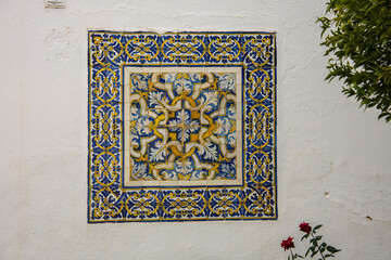 Architecture details of the pretty city of Faro in the the south of Portugal