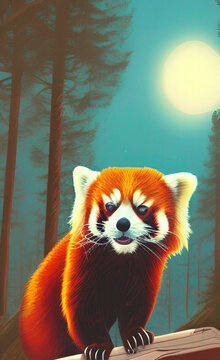 Red Panda (in german Roter Panda, Katzenb&auml;r, B&auml;renkatze, Feuerfuchs, Goldhund) Ailurus fulgens