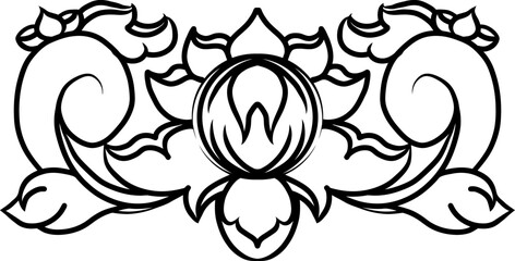 vector carving lineart