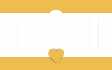 Minimalist heart and shadow graphic illustration