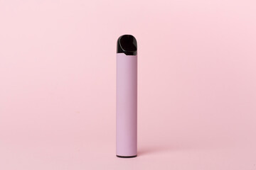 Disposable electronic cigarette on color background