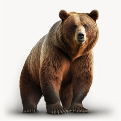 Brown Bear full body image with white background ultra realistic



