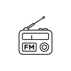 Radio Icon Vector Logo Template