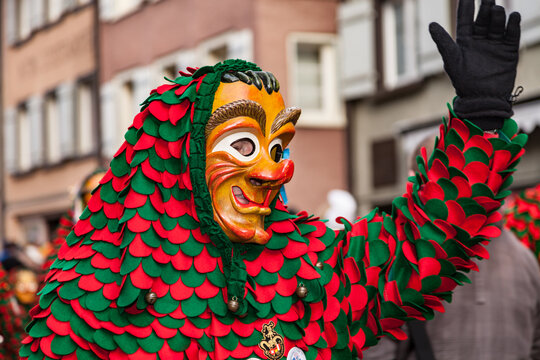 H&auml;str&auml;ger mit buntem Gewand, Schw&auml;bisch-alemannische Fasnet