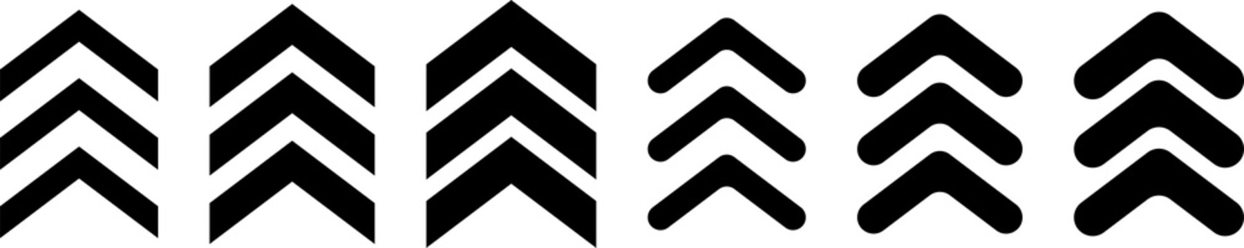 Set of chevron icons. PNG 