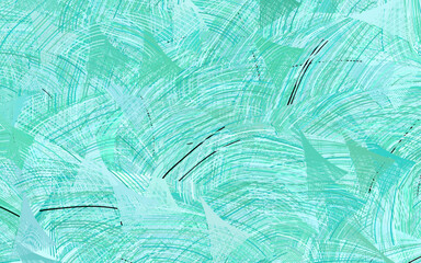 Light Green vector backdrop with memphis shapes.