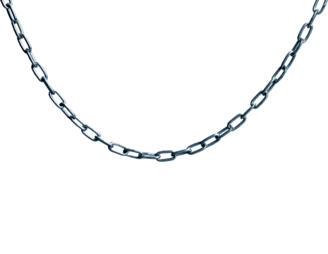 Chain Links, Shows a metal chain link segment