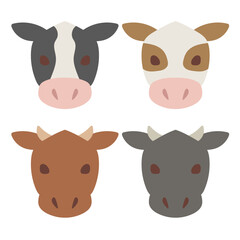 シンプルなウシ顔