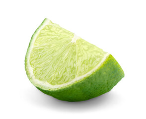 Fresh juicy ripe lime slice