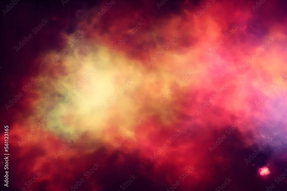 Wall mural galaxy with colorful nebula shiny stars and heavy space dust clouds - backround - deep space