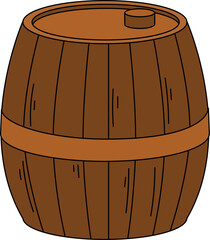 wooden barrel farming agriculture harvest clipart