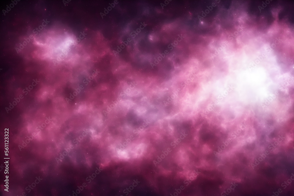 Wall mural deep space nebula with stars - background - generative ai
