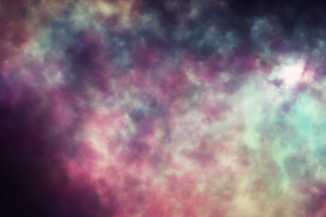 Obraz na płótnie Canvas Galaxy with colorful nebula shiny stars and heavy space dust clouds - backround - deep space