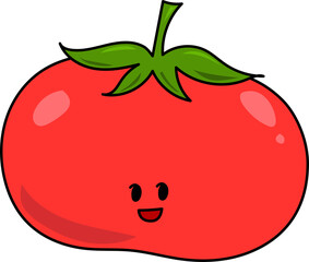 tomato kawaii vegetable funny food clipart